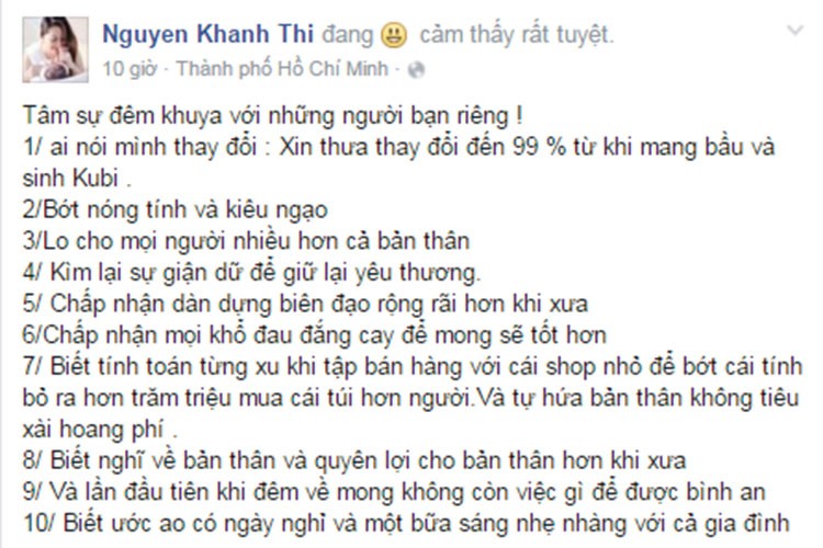 Khanh Thi thay doi chong mat sau khi sinh con trai-Hinh-2